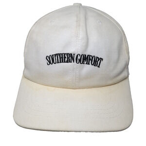 Southern Comfort Slideback Hat White One Size Adjustable Embroidered